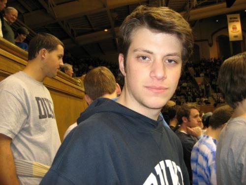 Matthew Slayton at a Duke basketball game.